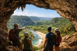 Guided Cave Mountain Beach Adventure in Puerto Rico